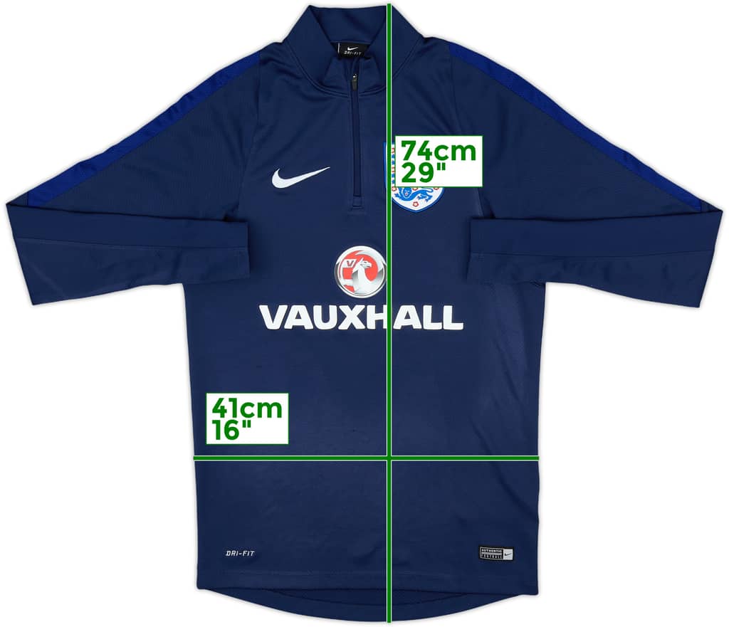 2016-17 England Nike 1/4 Zip Sweat Top - 9/10 - (S)