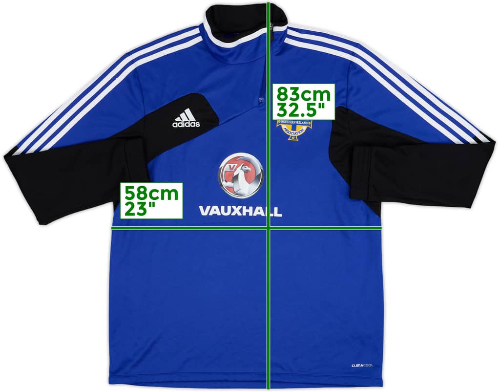 2012-13 Northern Ireland adidas 1/4 Zip Drill Top - 8/10 - (XL)
