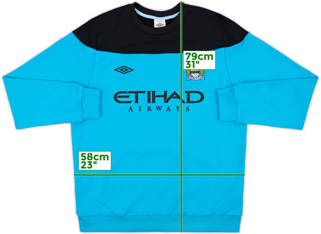 2010-11 Manchester City Umbro Sweat Top - 9/10 - (XL)