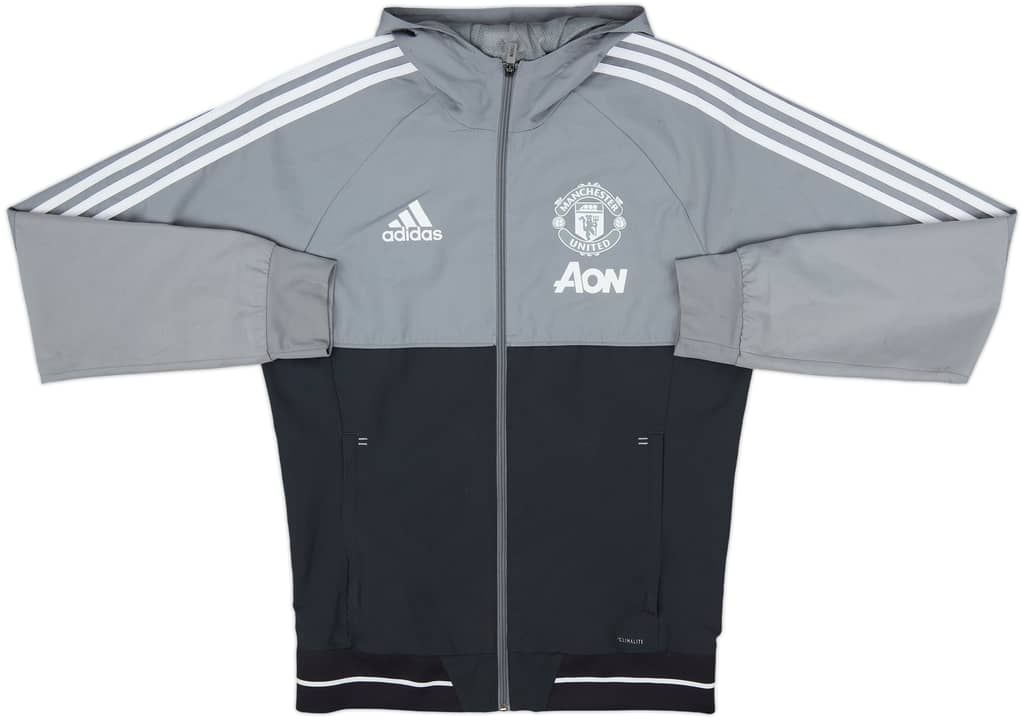 2017-18 Manchester United adidas Hooded Track Jacket - 5/10 - (S)