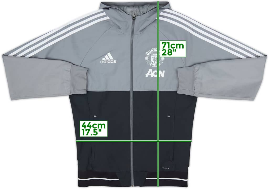 2017-18 Manchester United adidas Hooded Track Jacket - 5/10 - (S)