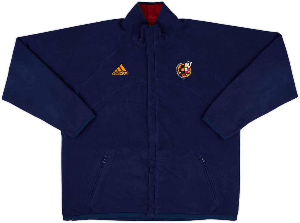 2004-05 Spain adidas Reversible 1/4 Zip Fleece Track Jacket - 8/10 - (XL)