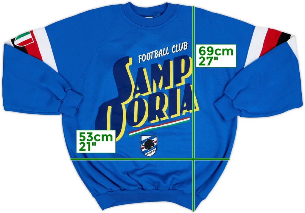 1990-91 Sampdoria Le Felpe Dei Grandi Club Sweat Top - 10/10 - (L)