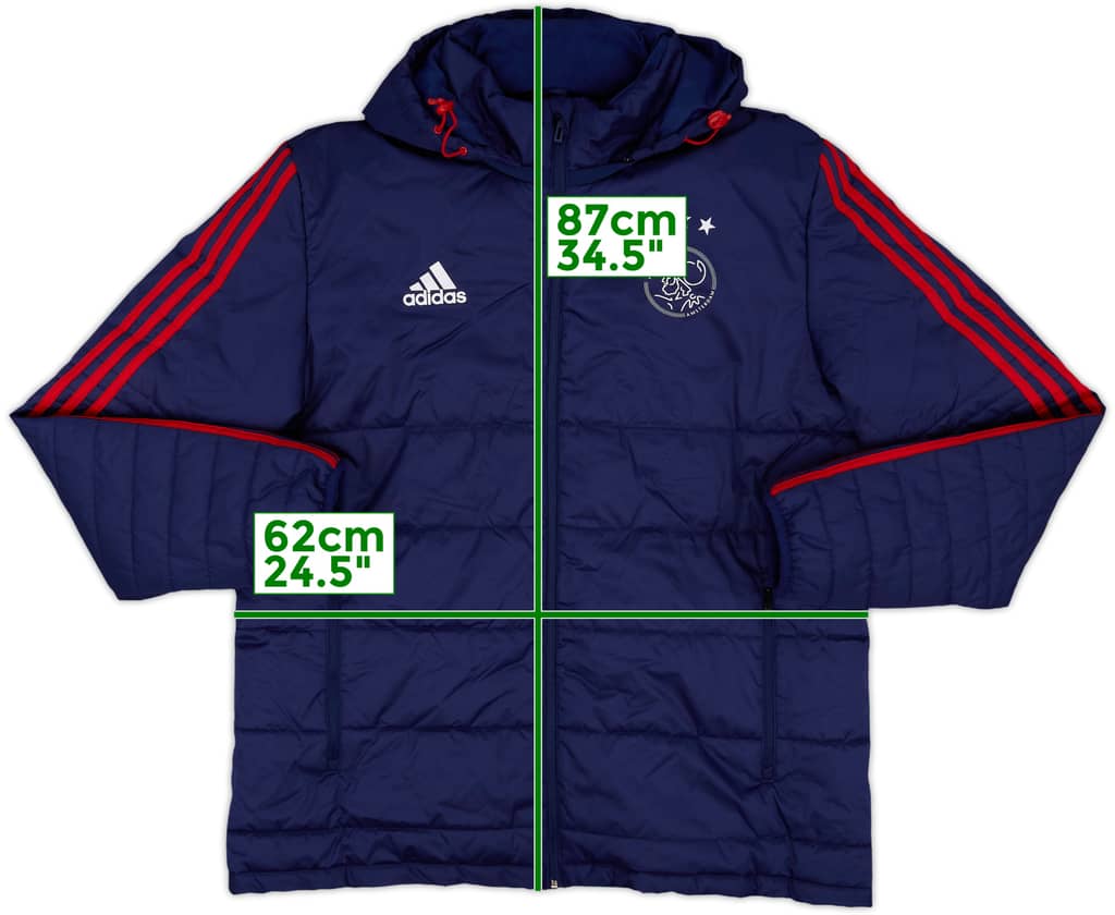 2017-18 Ajax adidas Padded Bench Coat - 8/10 - (XL)
