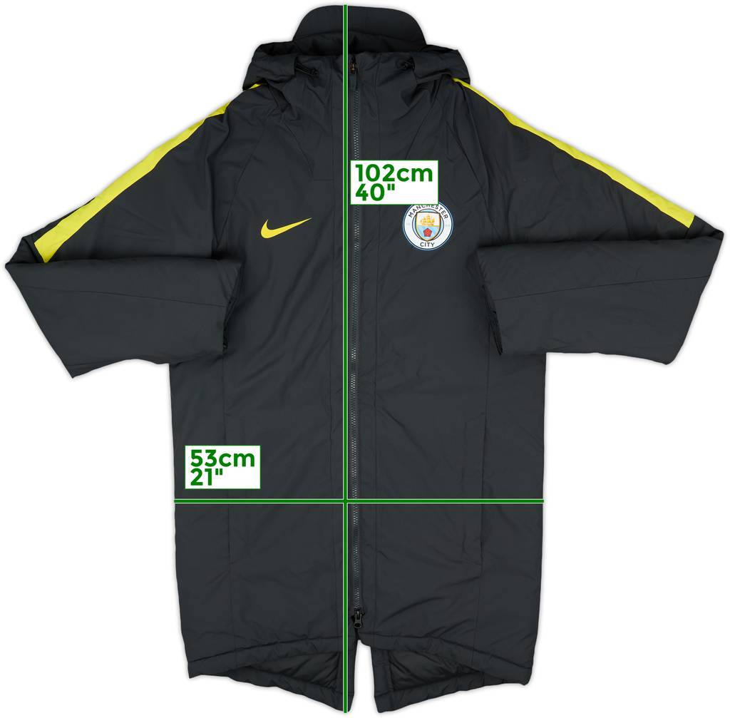 2016-17 Manchester City Nike Padded Bench Coat - 8/10 - (S)
