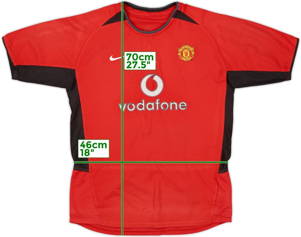 2002-04 Manchester United Home Shirt - 5/10 - (L.Boys)