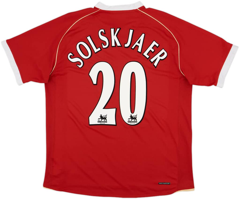 2006-07 Manchester United Home Shirt Solskjaer #20 - 7/10 - (S)