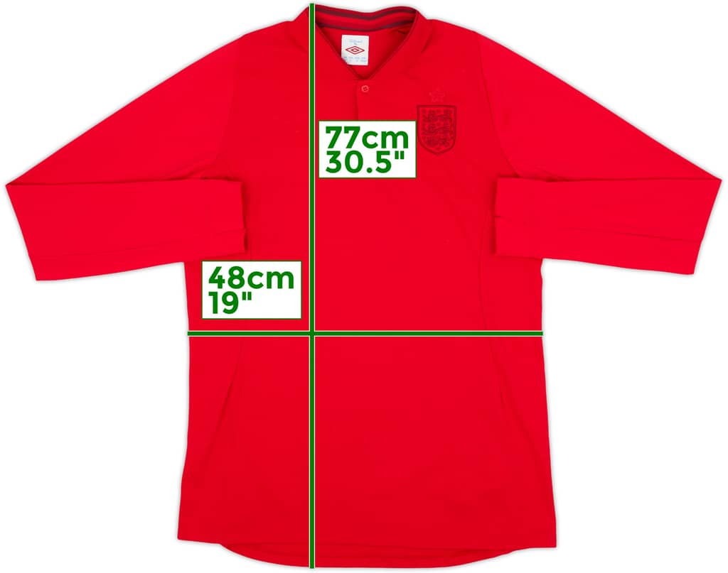 2010-11 England Special Edition Tonal L/S Shirt - 9/10 - (M)