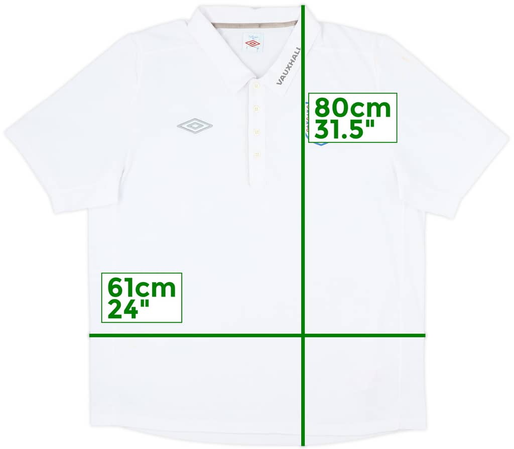 2010-11 England Umbro Polo Shirt - 8/10 - (XXL)