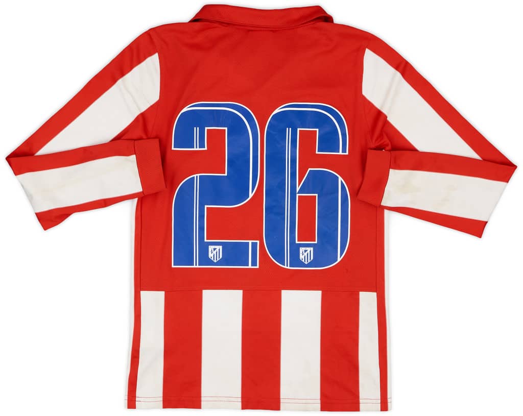2013-14 Atletico Madrid Youth Match Issue Home L/S Shirt #26