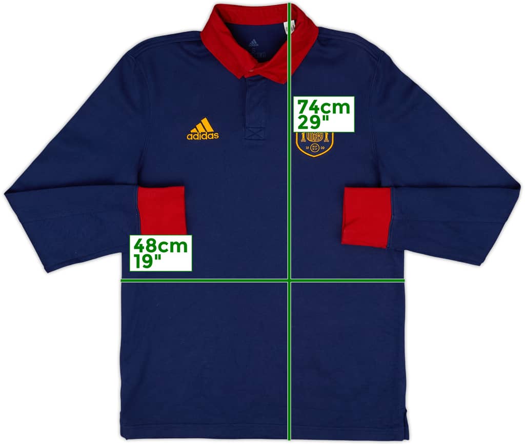 2022-23 Spain adidas Polo L/S Shirt - 9/10 - (S)