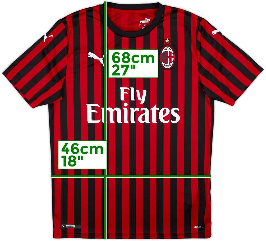 2019-20 AC Milan Home Shirt - 10/10 - (S)