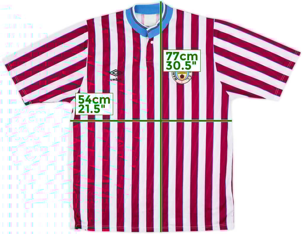 1988-90 Manchester City Away Shirt - 8/10 - (L)