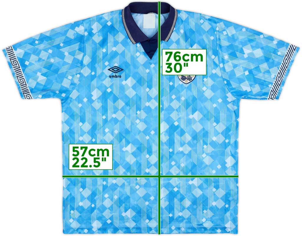 1990-92 England Third Shirt - 8/10 - (XL)