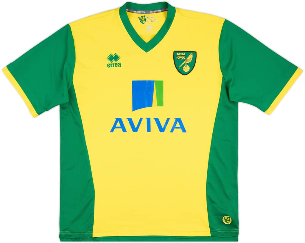 2013-14 Norwich Home Shirt - 7/10 - (XL)