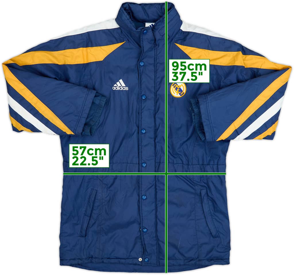 1998-99 Real Madrid adidas Padded Bench Coat - 5/10 - (M)