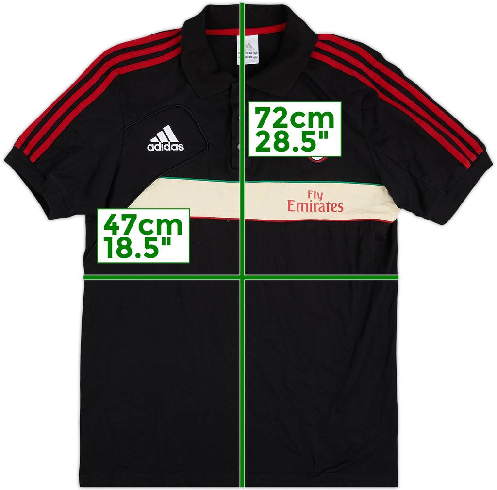 2012-13 AC Milan adidas Polo Shirt - 8/10 - (M/L)
