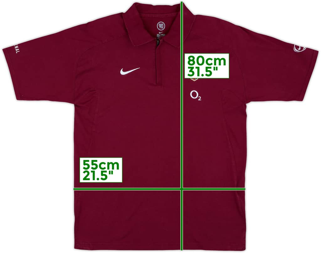 2005-06 Arsenal Nike 1/4 Zip Polo Shirt - 10/10 - (L)