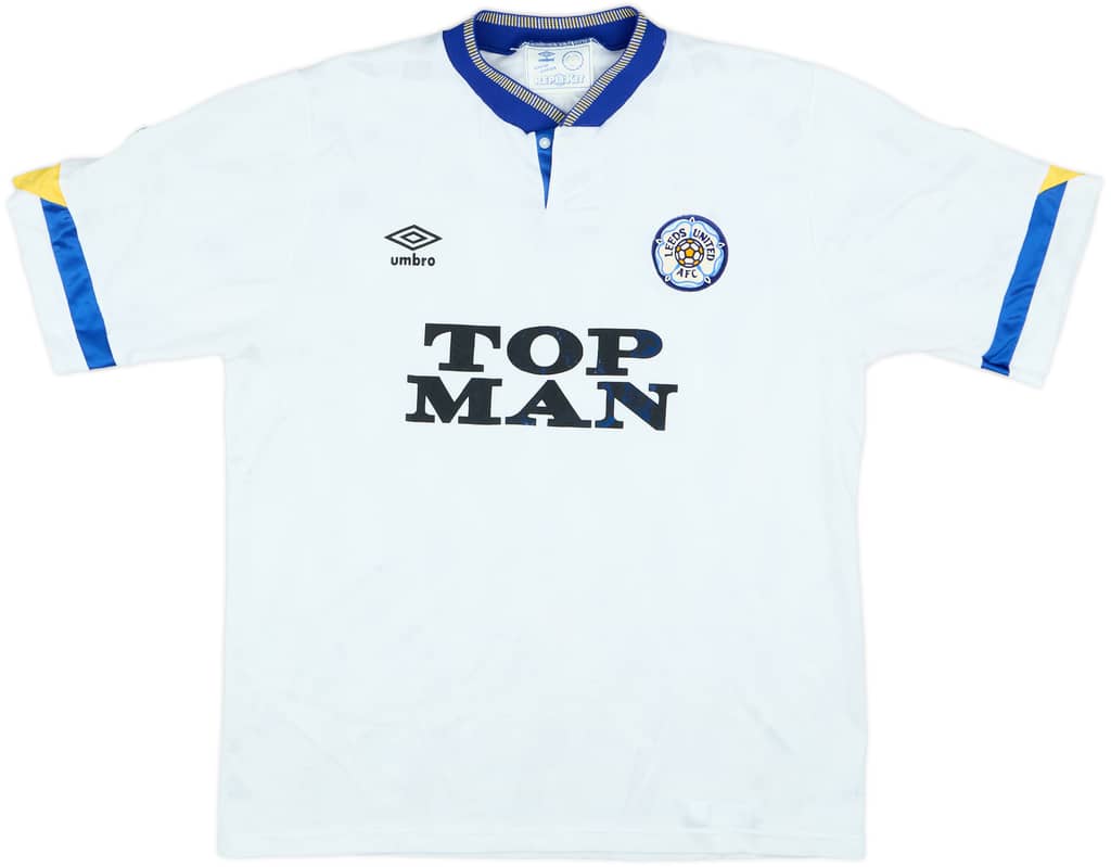 1990-91 Leeds United Home Shirt - 6/10 - (L)