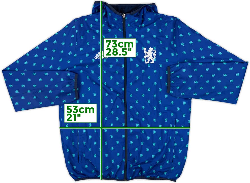 2015-16 Chelsea adidas Hooded Track Jacket - 8/10 - (S)