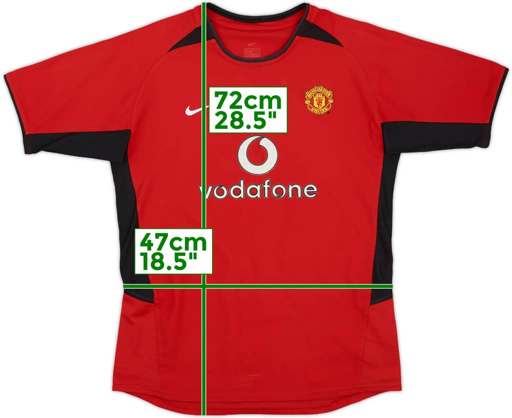 2002-04 Manchester United Home Shirt - 8/10 - (XL.Boys)