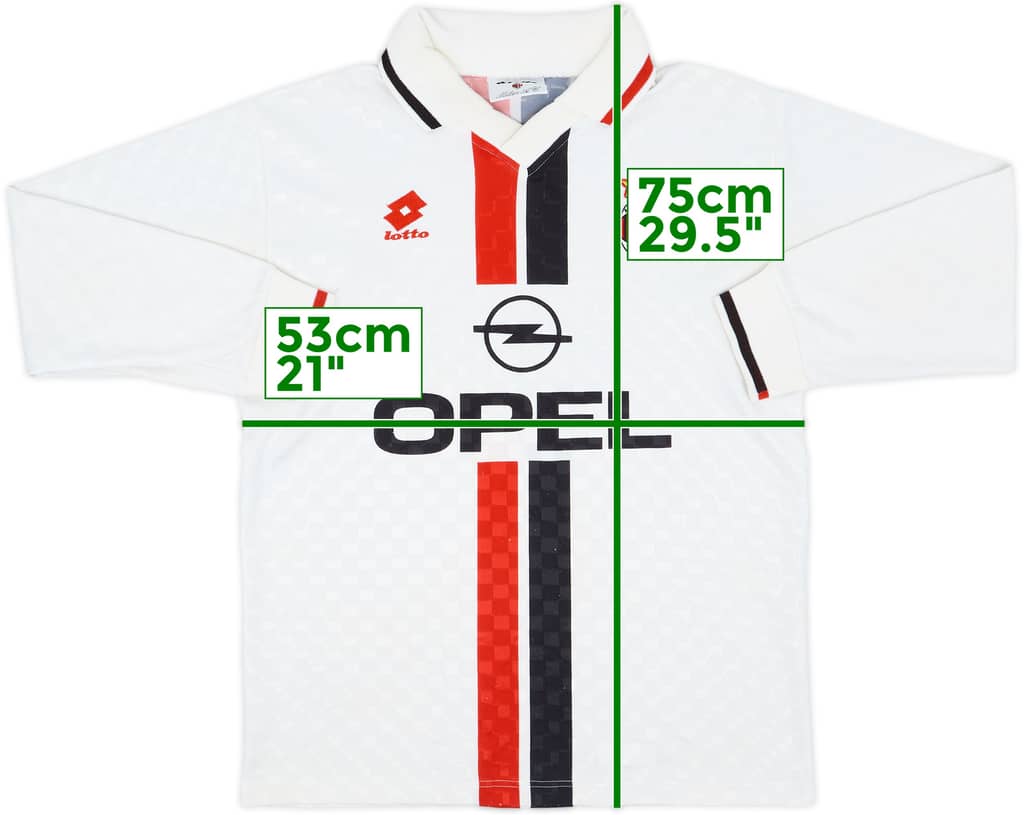 1995-96 AC Milan Away L/S Shirt - 6/10 - (L)