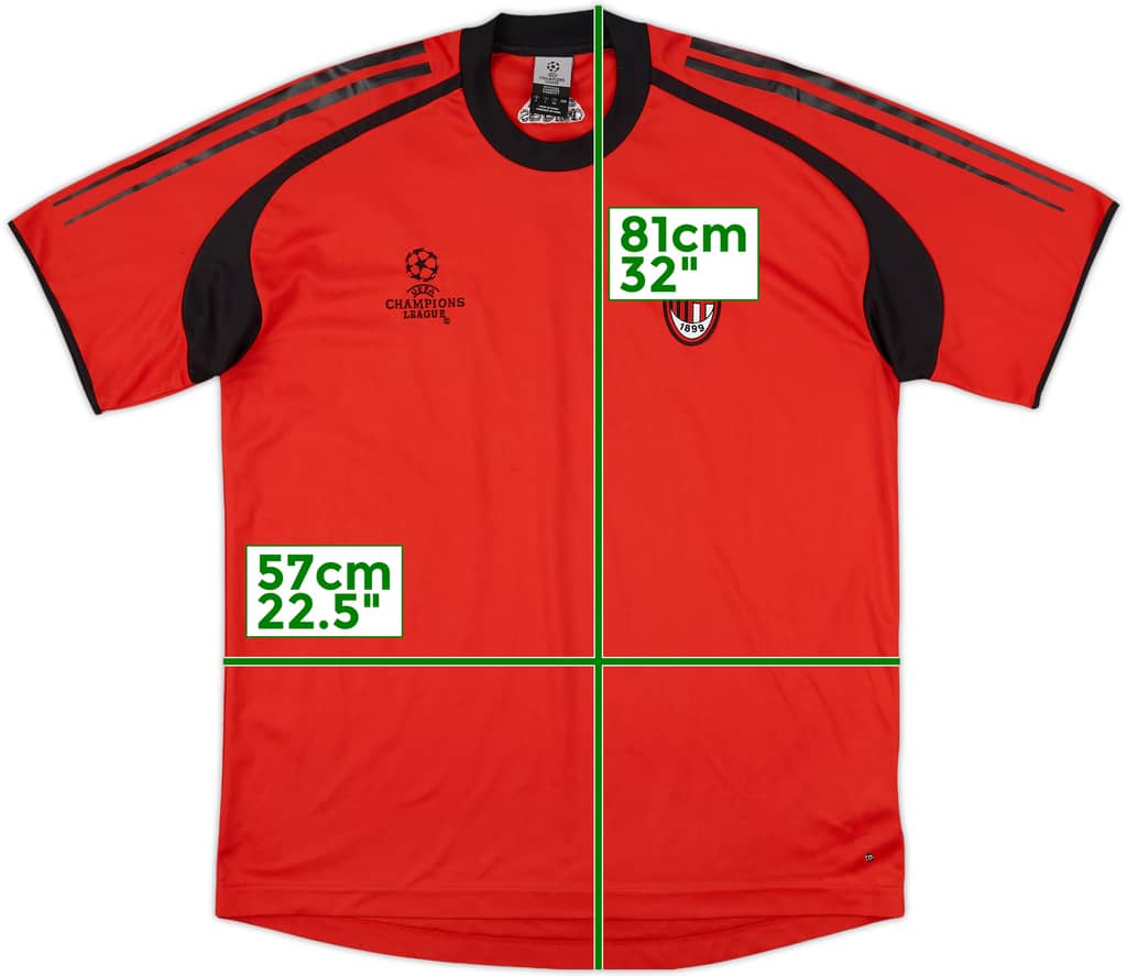 2004-05 AC Milan adidas Champions League Training Shirt - 8/10 - (L)