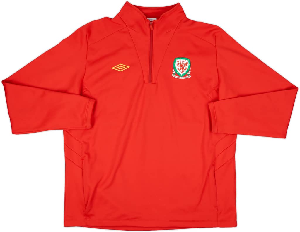 2012-13 Wales Umbro 1/4 Zip Drill Top - 8/10 - (XXL)