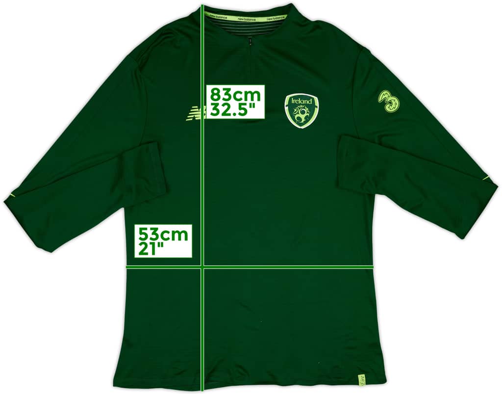 2018-19 Ireland New Balance 1/4 Zip Training Top - 8/10 - (XXL)