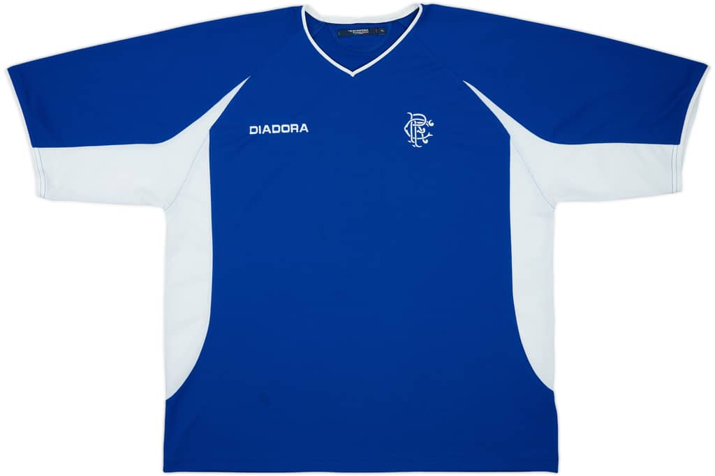 2002-03 Rangers Diadora Training Shirt - 9/10 - (XL)