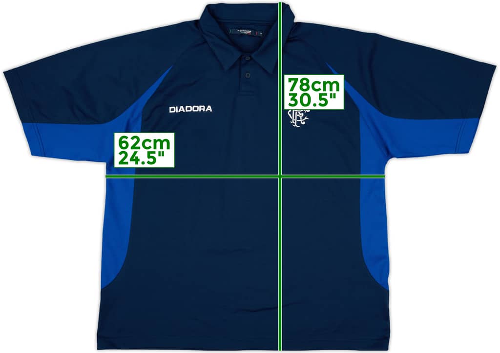 2002-03 Rangers Diadora Polo Shirt - 9/10 - (XL)