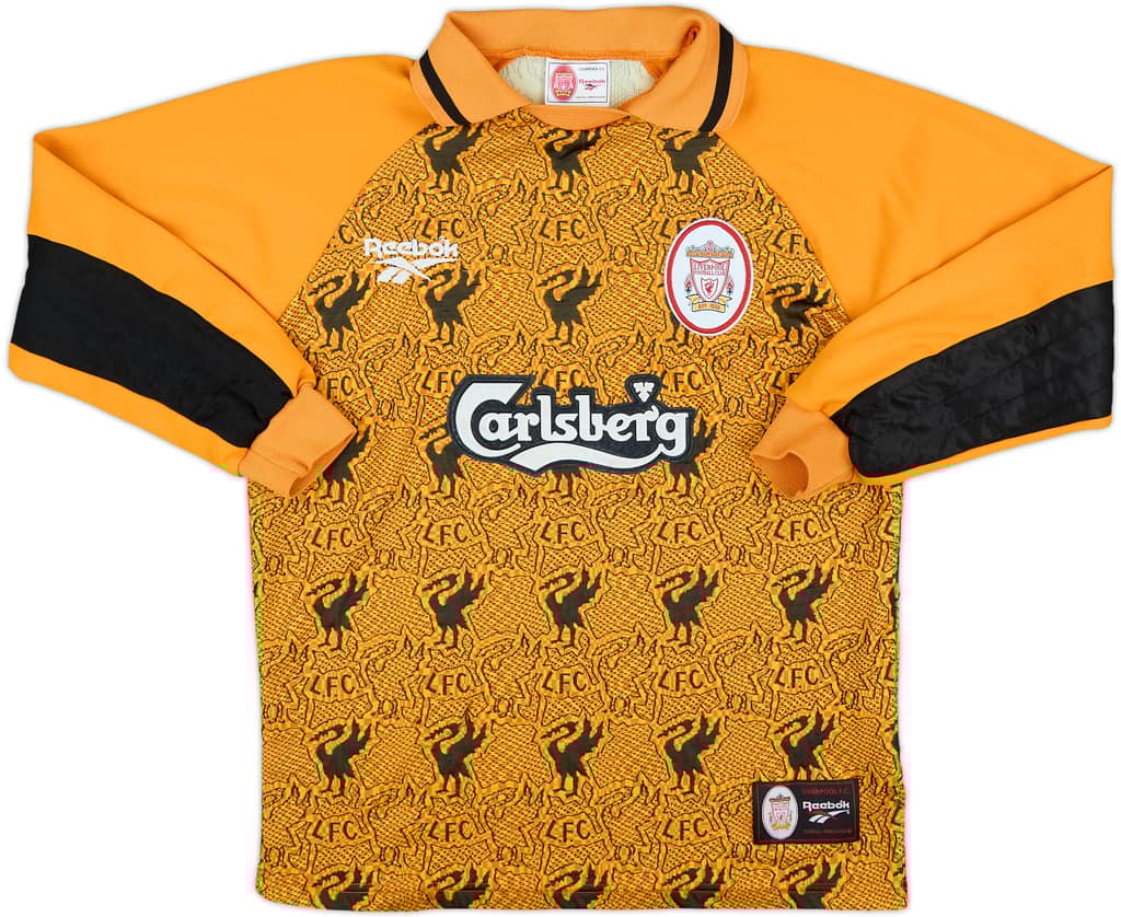 1996-97 Liverpool GK Shirt - 8/10 - (XL.Boys)