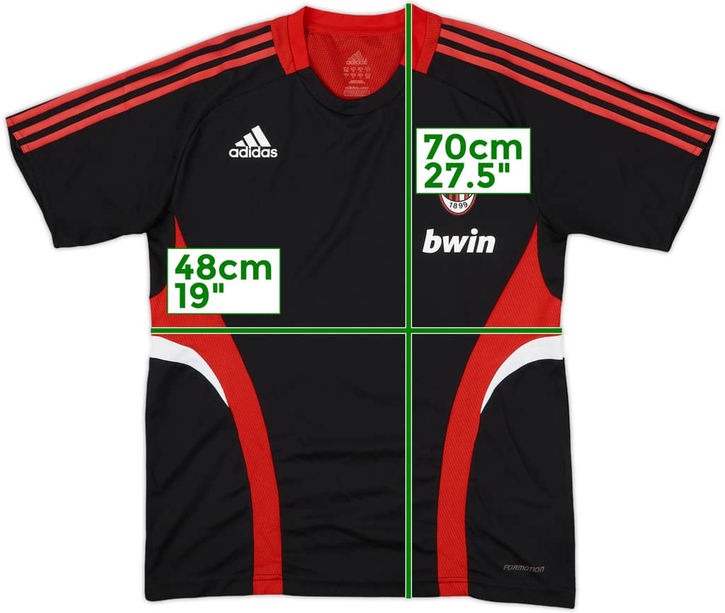 2009-10 AC Milan adidas Formotion Training Shirt - 8/10 - (M)