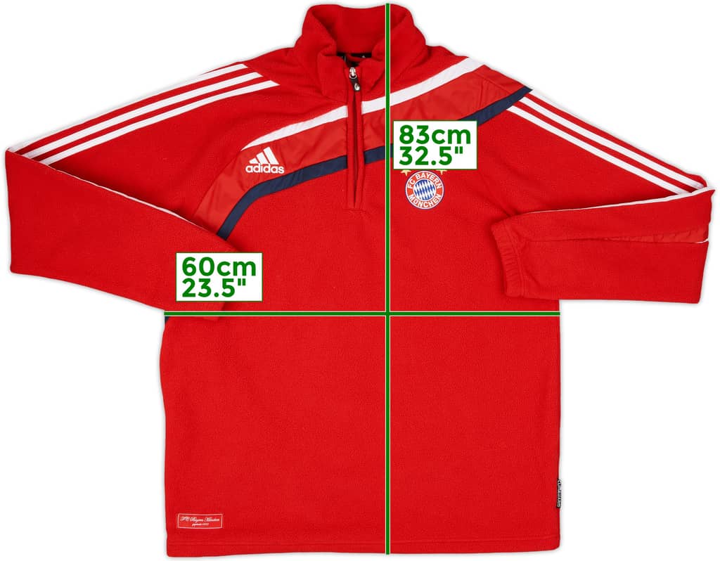 2009-10 Bayern Munich adidas 1/4 Zip Fleece Top - 8/10 - (L/XL)