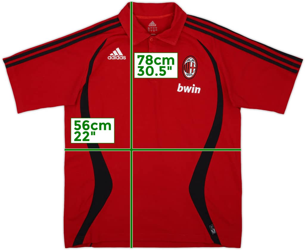 2006-07 AC Milan adidas Polo Shirt - 8/10 - (L)