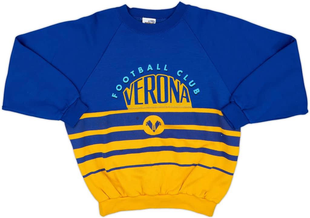 1990-91 Hellas Verona Le Felpe Dei Grandi Club Sweat Top - 7/10 - (XL)