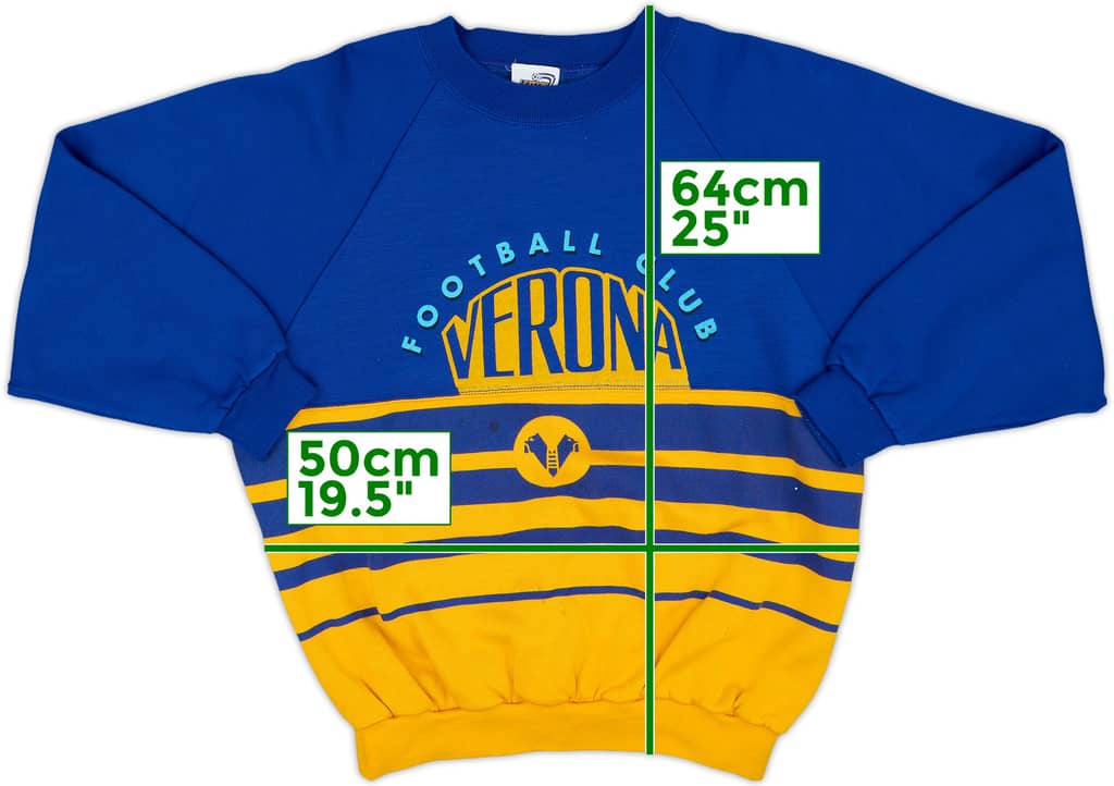 1990-91 Hellas Verona Le Felpe Dei Grandi Club Sweat Top - 7/10 - (XL)