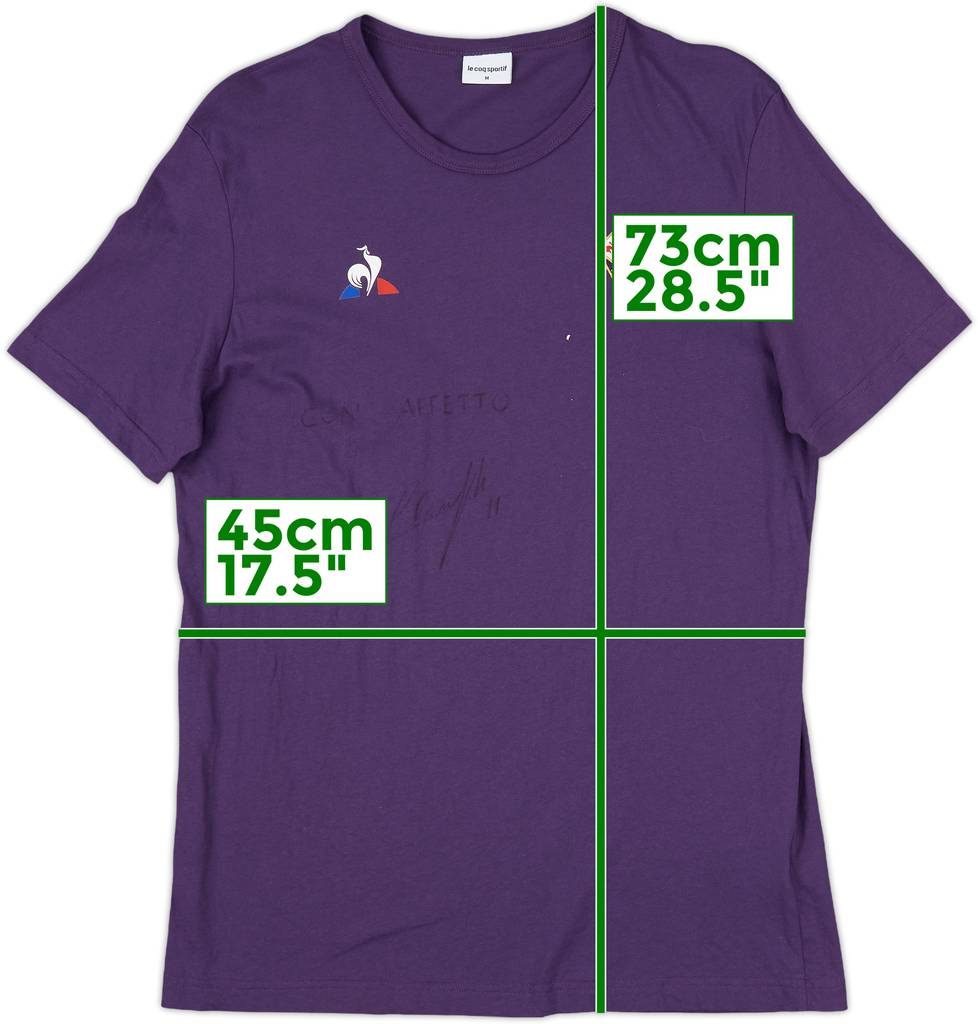 2017-18 Fiorentina Le Coq Sportif Signed Cotton Tee - 8/10 - (M)