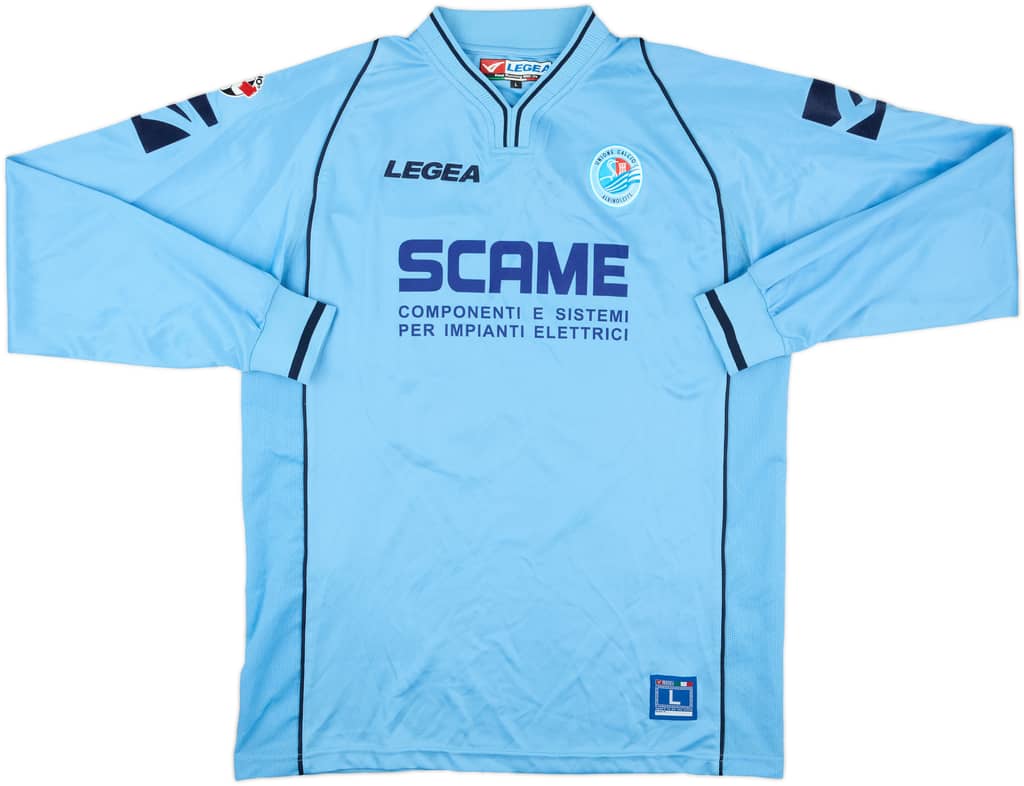 2003-04 Albinoleffe Match Issue Home L/S Shirt Manzini #19