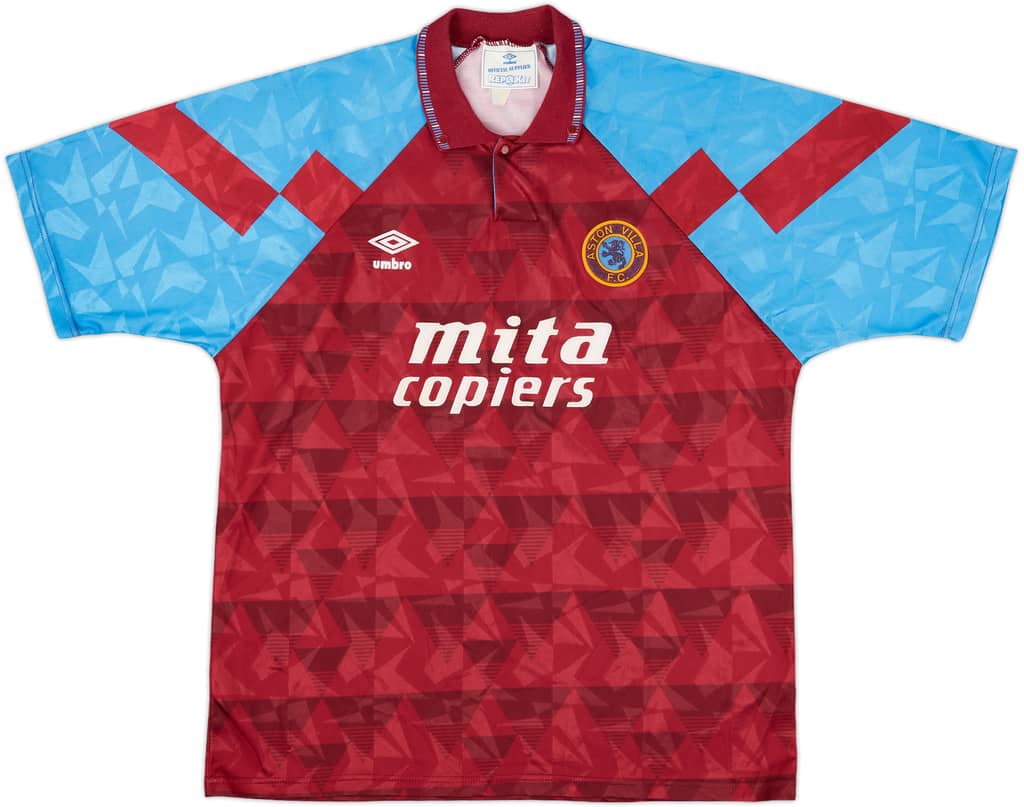 1990-92 Aston Villa Home Shirt - 8/10 - (XL)