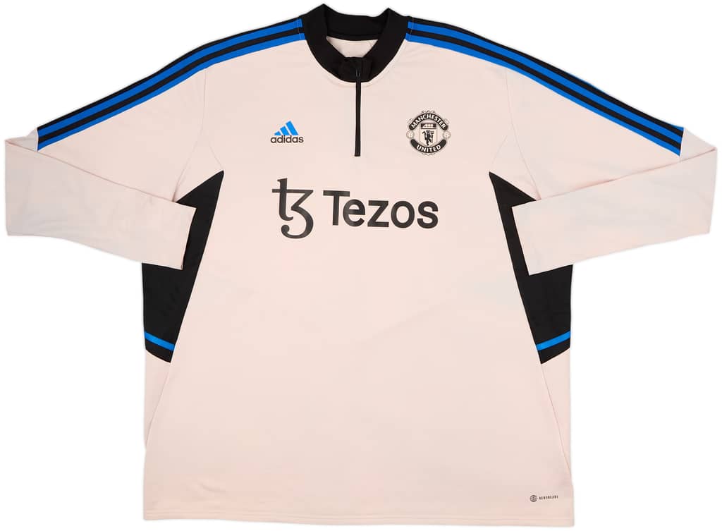 2022-23 Manchester United adidas 1/4 Zip Drill Top - 7/10 - (3XL)