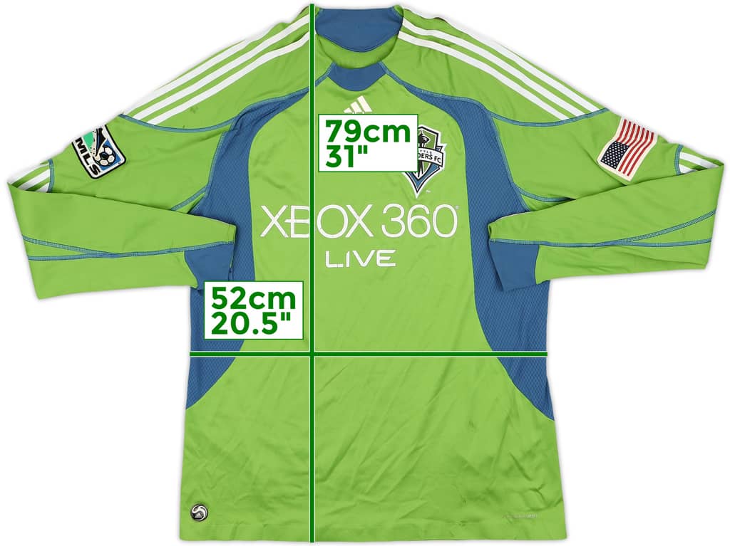 2009-10 Seattle Sounders Player Issue Home L/S Shirt - 4/10 - (L)