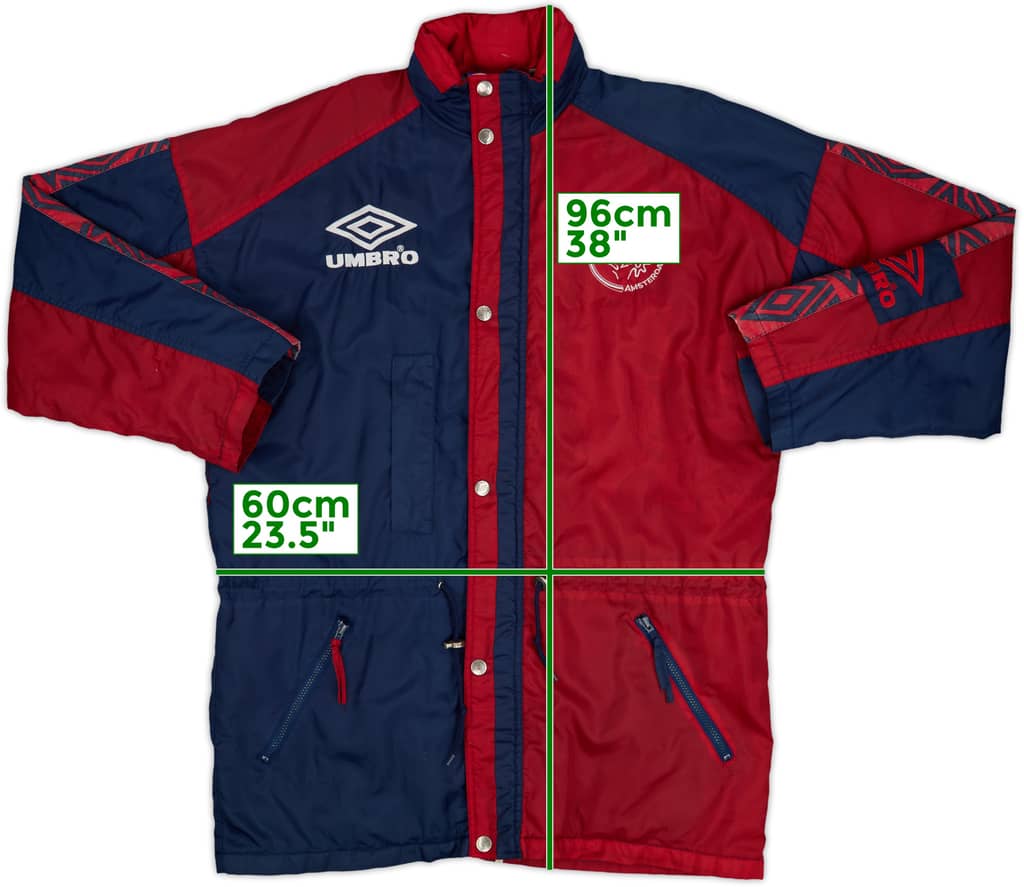 1996-97 Ajax Umbro Padded Bench Coat - 6/10 - (XL)