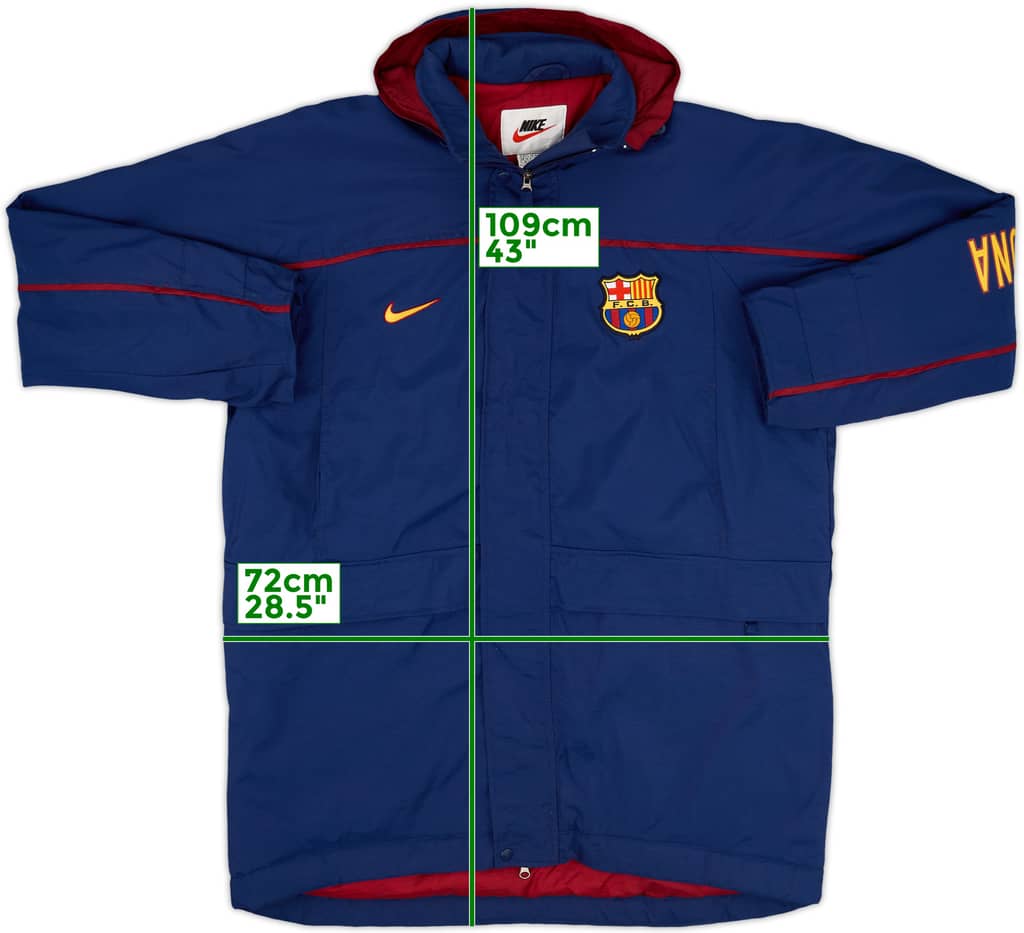 1998-99 Barcelona Nike Padded Bench Coat - 8/10 - (XL)
