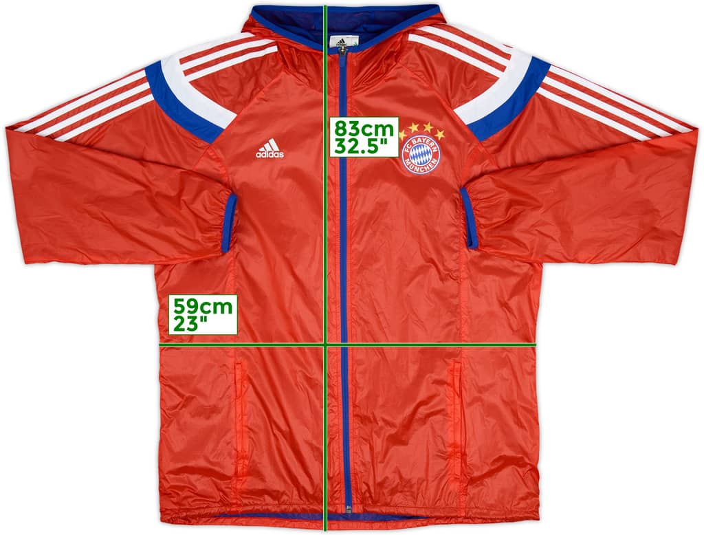 2014-15 Bayern Munich adidas Hooded Track Jacket - 8/10 - (XL)