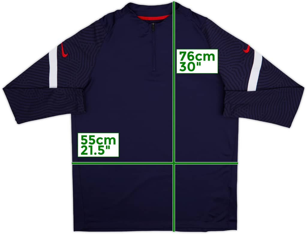 2020-21 France Nike 1/4 Zip Drill Top - 8/10 - (XL)
