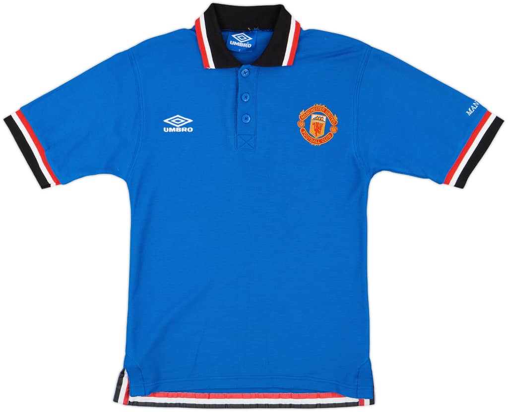 1996-97 Manchester United Umbro Polo Shirt - 8/10 - (Y)