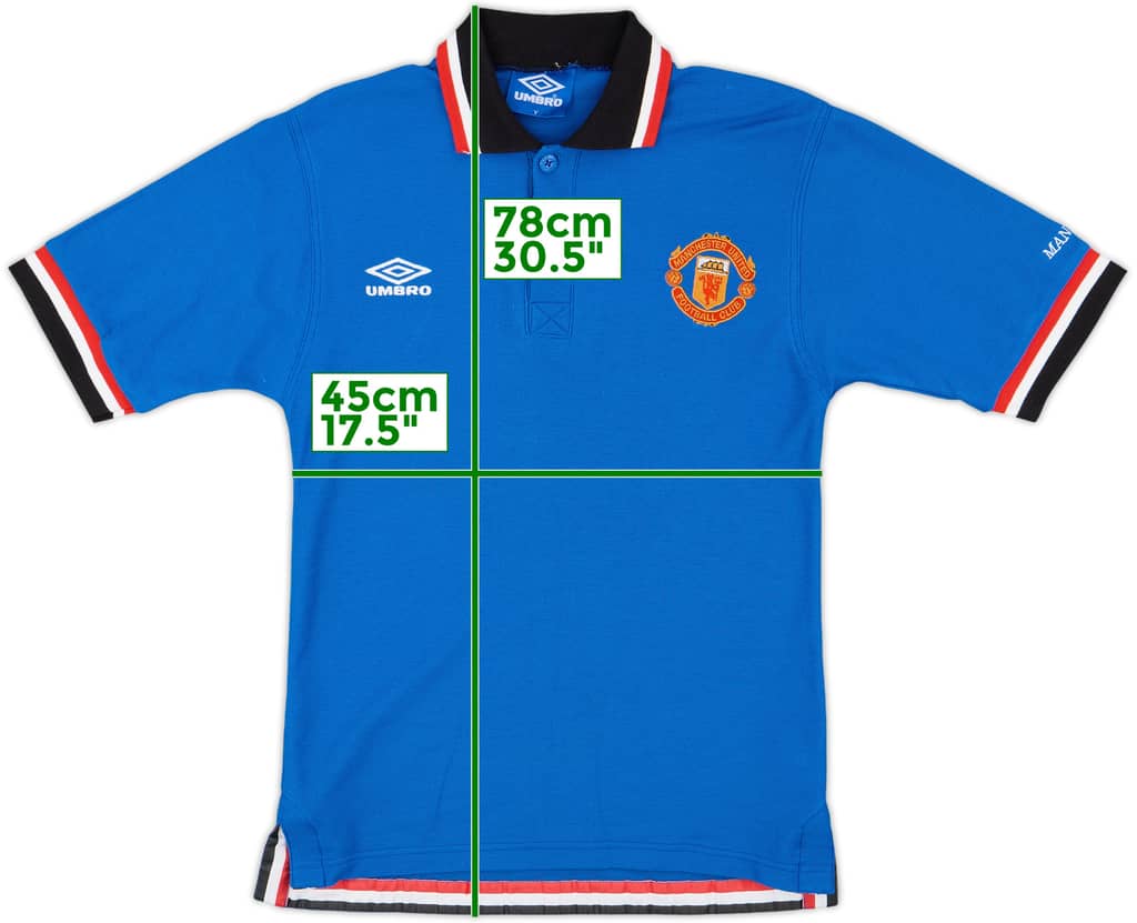 1996-97 Manchester United Umbro Polo Shirt - 8/10 - (Y)