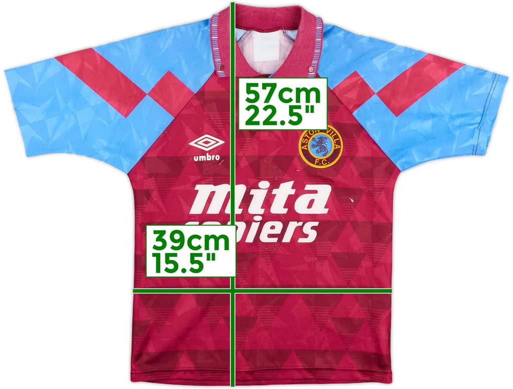 1990-92 Aston Villa Home Shirt - 5/10 - (S.Boys)