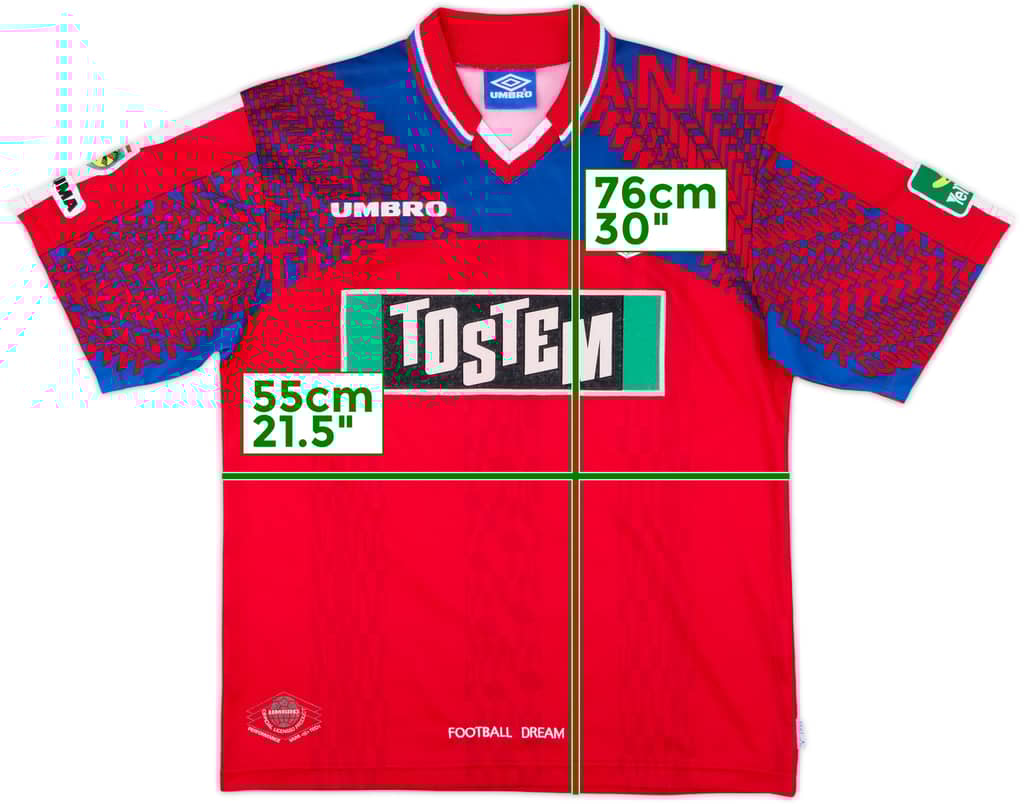 1997 Kashima Antlers Home Shirt - 9/10 - (L)